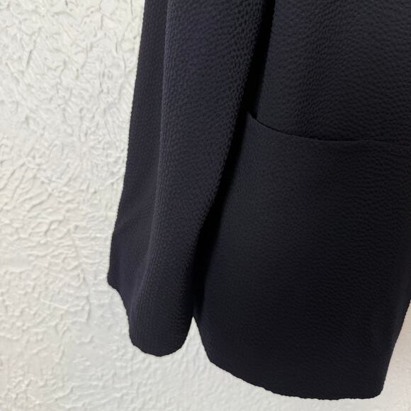 Escada Black Wool Open Front Tailored Blazer Minimalist Luxury EU 44 - Picture 2 of 6